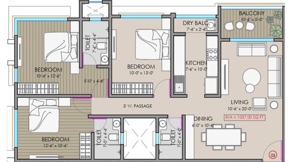zee-sai-chintan-floor-plan-3 bhk-1037 sqft